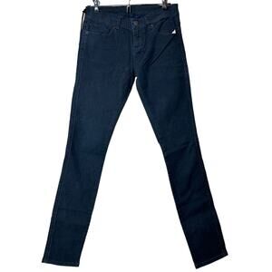 New Ksubi Super Skinny Zip Jeans Moonstruck Navy Mid Rise Women's 30 NWT Sparkle